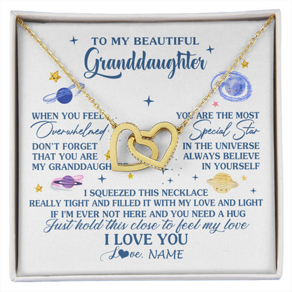 Personalized To My Beautiful Granddaughter Gifs From Grandma Necklace Inspirational Granddaughter Birthday Jewelry Christmas Customized Gift Box Message Card