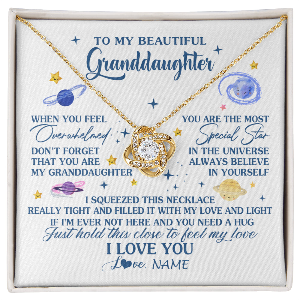 Personalized To My Beautiful Granddaughter Gifs From Grandma Necklace Inspirational Granddaughter Birthday Jewelry Christmas Customized Gift Box Message Card