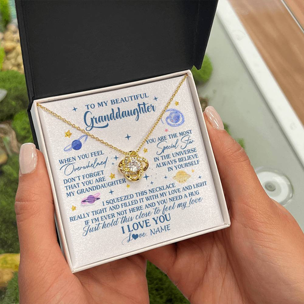 Personalized To My Beautiful Granddaughter Gifs From Grandma Necklace Inspirational Granddaughter Birthday Jewelry Christmas Customized Gift Box Message Card
