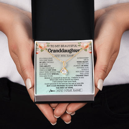 Personalized To My Beautiful Granddaughter Gifts Necklace From Grandma Love Jewelry For Granddaughter Birthday Christmas Customized Gift Box Message Card