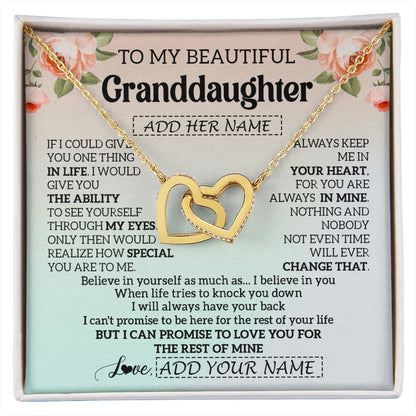 Personalized To My Beautiful Granddaughter Gifts Necklace From Grandma Love Jewelry For Granddaughter Birthday Christmas Customized Gift Box Message Card