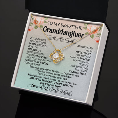Personalized To My Beautiful Granddaughter Gifts Necklace From Grandma Love Jewelry For Granddaughter Birthday Christmas Customized Gift Box Message Card