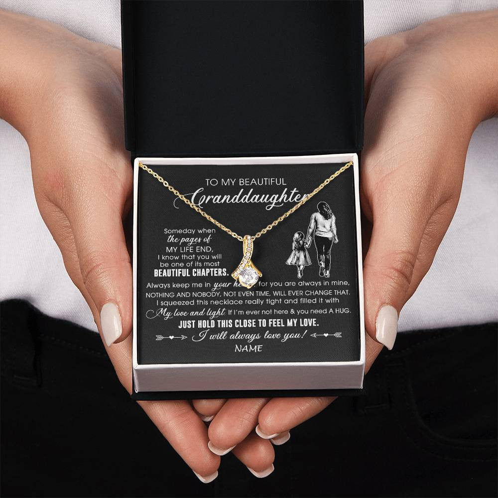 Personalized To My Beautiful Granddaughter Necklace From Grandma Always Love You Granddaughter Birthday Graduation Christmas Customized Gift Box Message Card