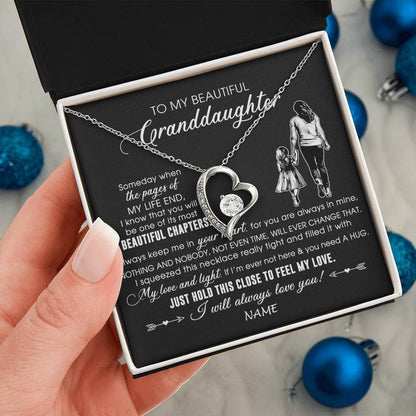 Personalized To My Beautiful Granddaughter Necklace From Grandma Always Love You Granddaughter Birthday Graduation Christmas Customized Gift Box Message Card