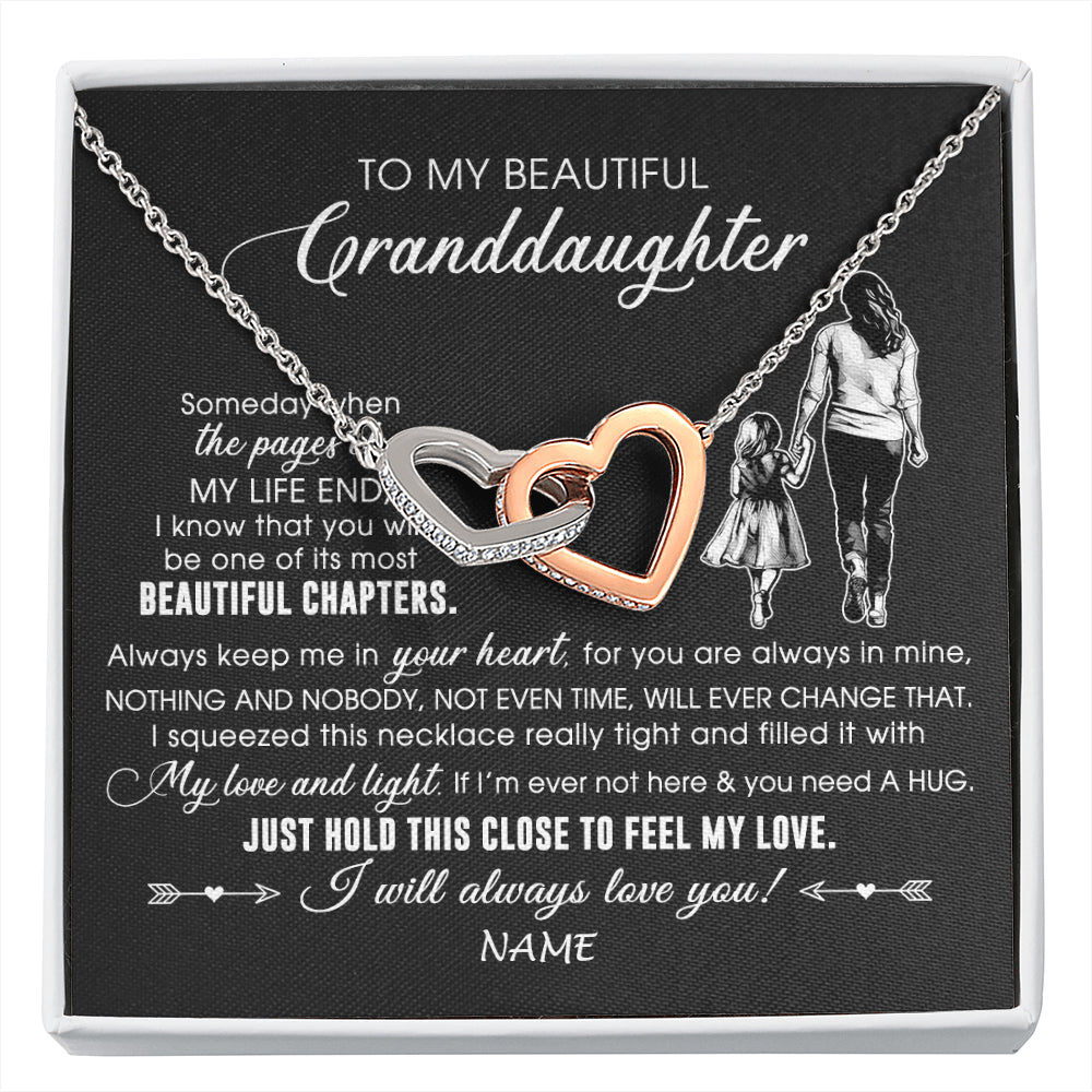 Personalized To My Beautiful Granddaughter Necklace From Grandma Always Love You Granddaughter Birthday Graduation Christmas Customized Gift Box Message Card