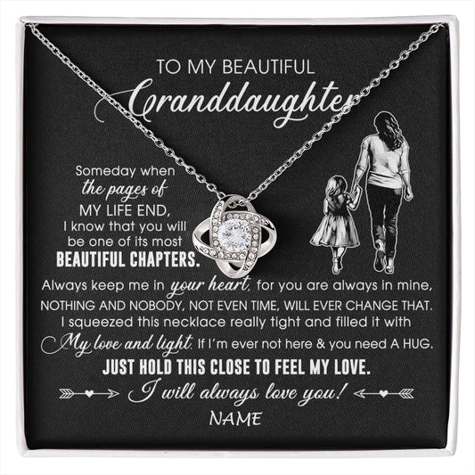 Personalized To My Beautiful Granddaughter Necklace From Grandma Always Love You Granddaughter Birthday Graduation Christmas Customized Gift Box Message Card