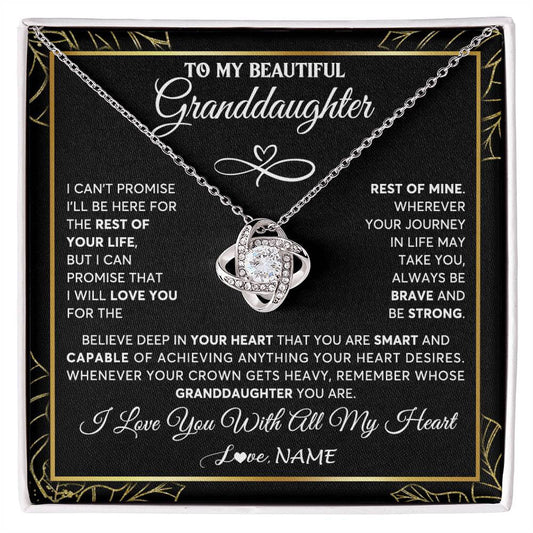 Personalized To My Beautiful Granddaughter Necklace From Grandma Crown Jewelry Gifts For Granddaughter Birthday Graduation Christmas Gift Box Message Card