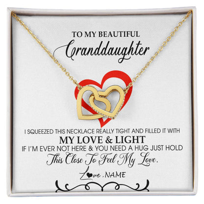 Personalized To My Beautiful Granddaughter Necklace From Grandma Filled With My Love and Light Granddaughter Jewelry Birthday Christmas Customized Message Card