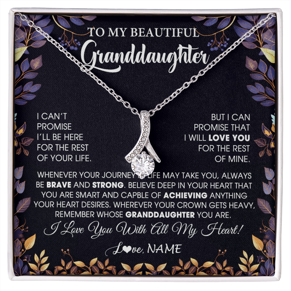 Personalized To My Beautiful Granddaughter Necklace From Grandma Grandpa Grandparents Promise Necklace Birthday Gift For Granddaughter Christmas Message Card