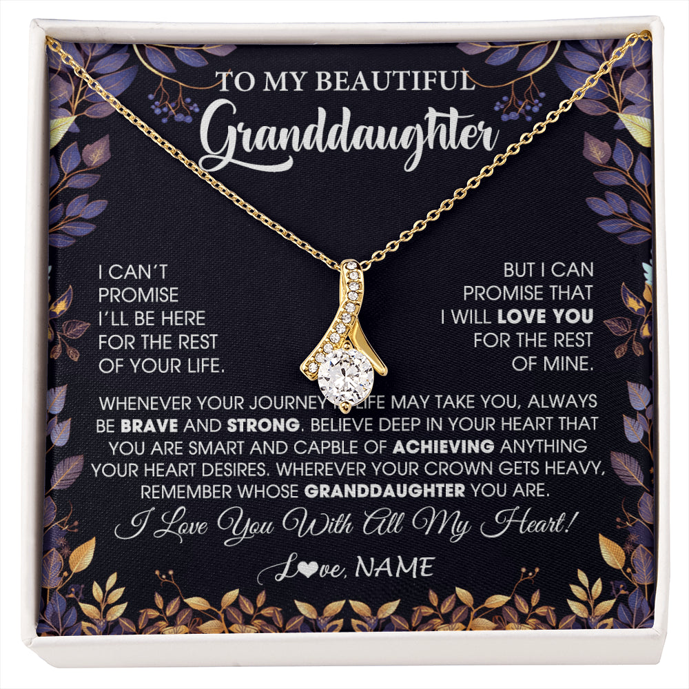 Personalized To My Beautiful Granddaughter Necklace From Grandma Grandpa Grandparents Promise Necklace Birthday Gift For Granddaughter Christmas Message Card