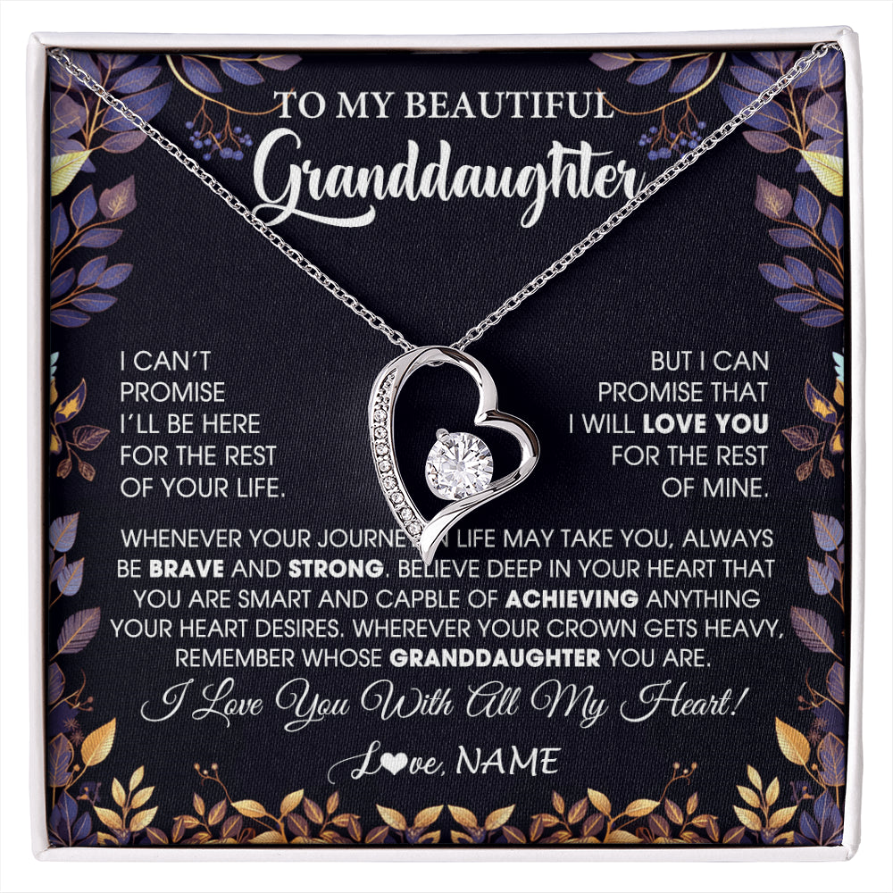 Personalized To My Beautiful Granddaughter Necklace From Grandma Grandpa Grandparents Promise Necklace Birthday Gift For Granddaughter Christmas Message Card