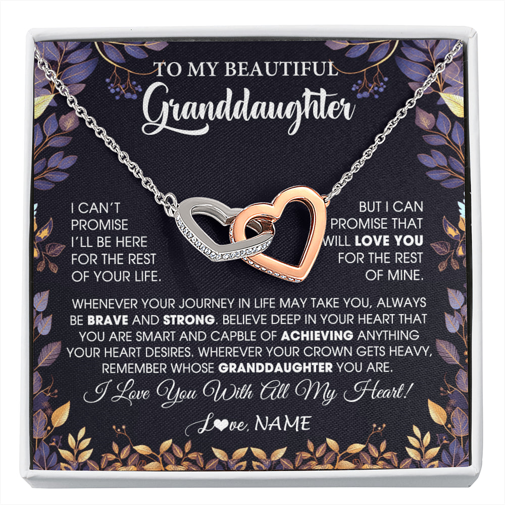 Personalized To My Beautiful Granddaughter Necklace From Grandma Grandpa Grandparents Promise Necklace Birthday Gift For Granddaughter Christmas Message Card