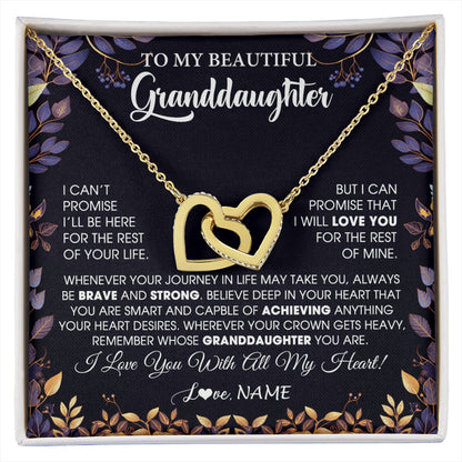 Personalized To My Beautiful Granddaughter Necklace From Grandma Grandpa Grandparents Promise Necklace Birthday Gift For Granddaughter Christmas Message Card