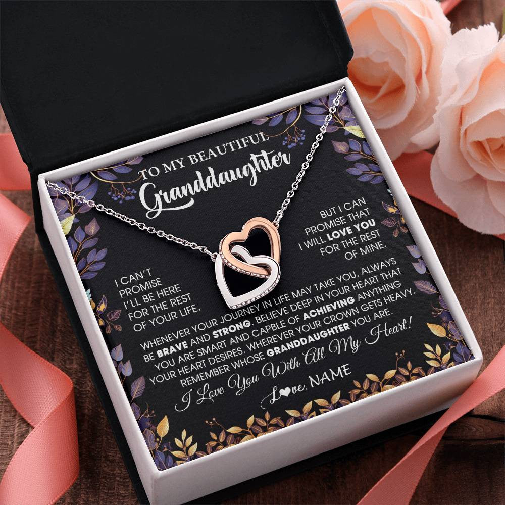 Personalized To My Beautiful Granddaughter Necklace From Grandma Grandpa Grandparents Promise Necklace Birthday Gift For Granddaughter Christmas Message Card