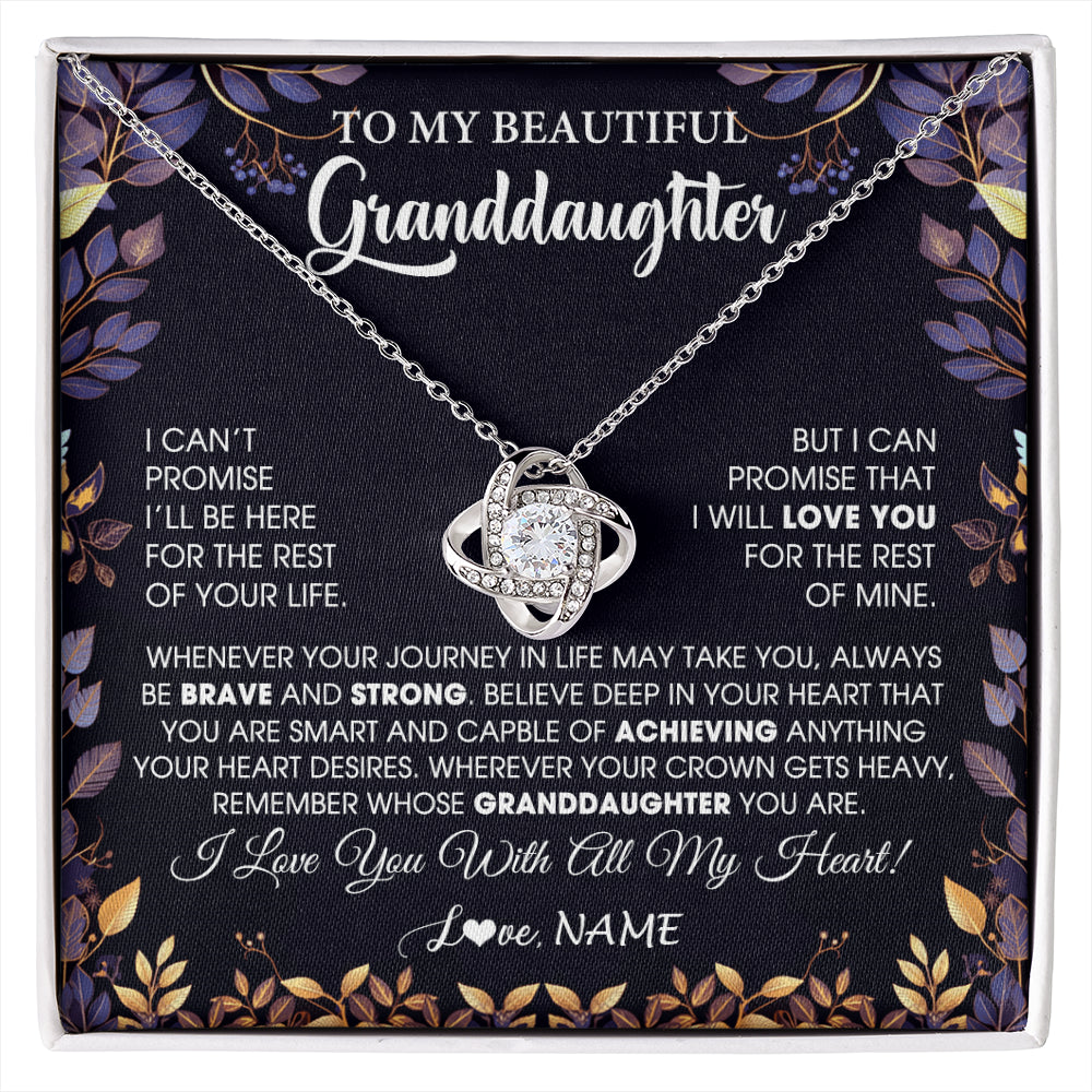 Personalized To My Beautiful Granddaughter Necklace From Grandma Grandpa Grandparents Promise Necklace Birthday Gift For Granddaughter Christmas Message Card