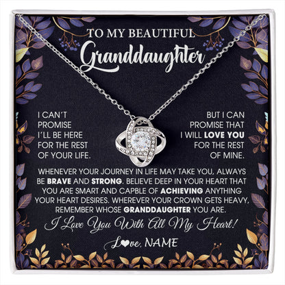 Personalized To My Beautiful Granddaughter Necklace From Grandma Grandpa Grandparents Promise Necklace Birthday Gift For Granddaughter Christmas Message Card