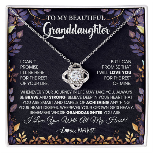 Personalized To My Beautiful Granddaughter Necklace From Grandma Grandpa Grandparents Promise Necklace Birthday Gift For Granddaughter Christmas Message Card