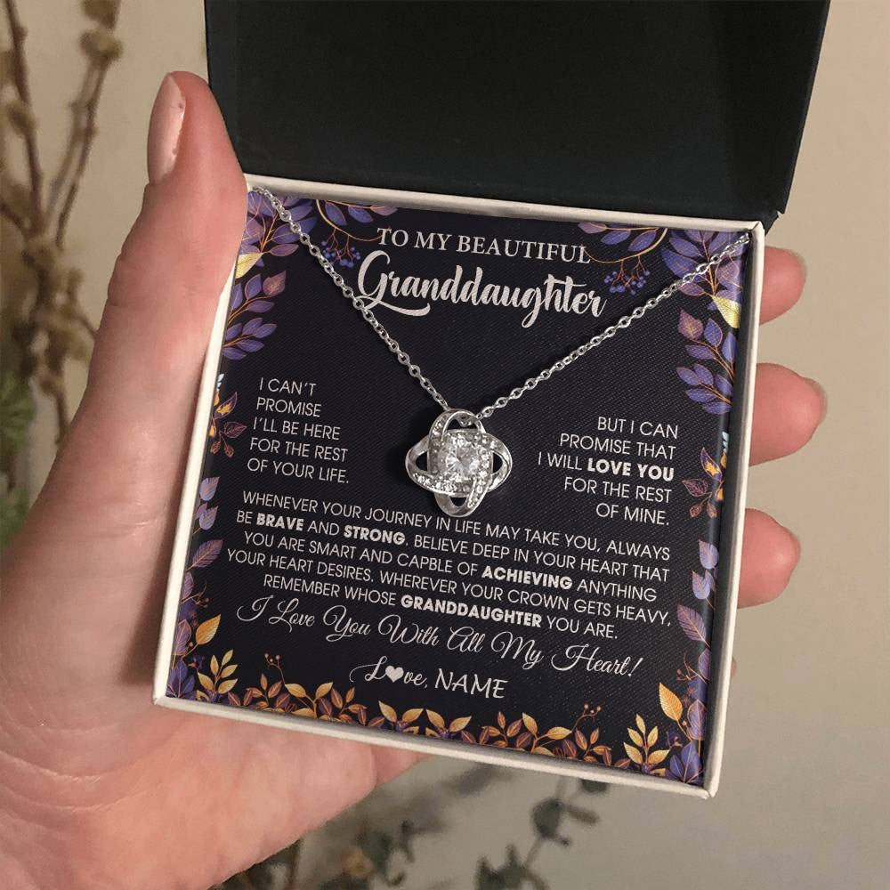 Personalized To My Beautiful Granddaughter Necklace From Grandma Grandpa Grandparents Promise Necklace Birthday Gift For Granddaughter Christmas Message Card