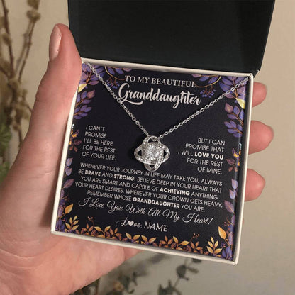 Personalized To My Beautiful Granddaughter Necklace From Grandma Grandpa Grandparents Promise Necklace Birthday Gift For Granddaughter Christmas Message Card
