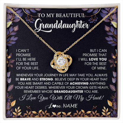 Personalized To My Beautiful Granddaughter Necklace From Grandma Grandpa Grandparents Promise Necklace Birthday Gift For Granddaughter Christmas Message Card