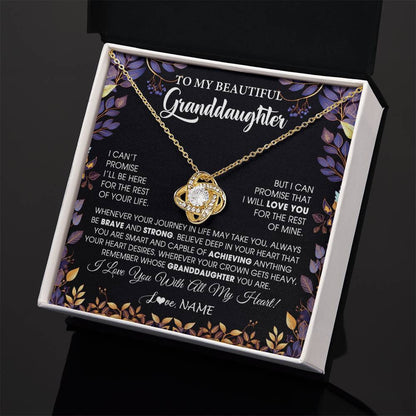 Personalized To My Beautiful Granddaughter Necklace From Grandma Grandpa Grandparents Promise Necklace Birthday Gift For Granddaughter Christmas Message Card