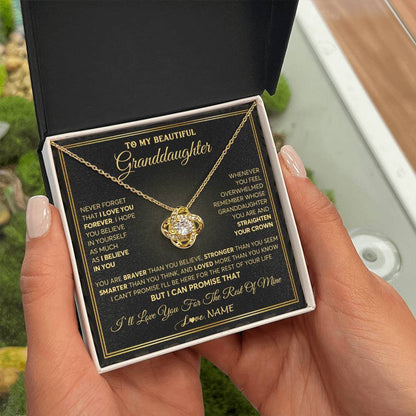 Personalized To My Beautiful Granddaughter Necklace From Grandma I Love You Jewelry Gifts For Granddaughter Birthday Graduation Christmas Gift Box Message Card