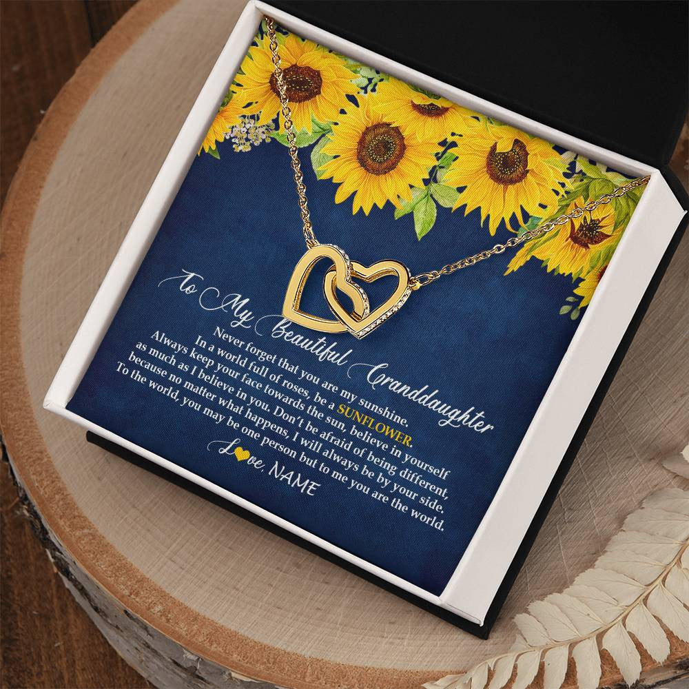 Personalized To My Beautiful Granddaughter Necklace From Grandma Nana Be A Sunflower My Sunshine Granddaughter Birthday Customized Gift Box Message Card