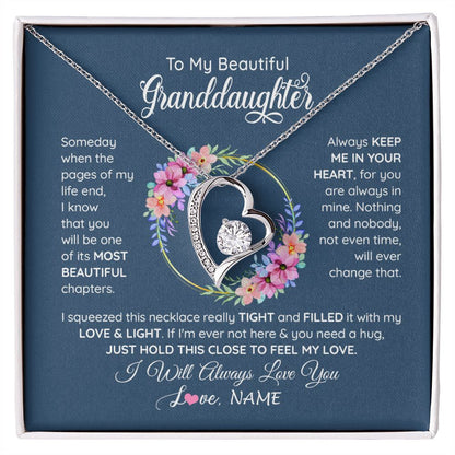 Personalized To My Beautiful Granddaughter Necklace From Grandma Someday When The Pages Granddaughter Birthday Christmas Customized Gift Box Message Card