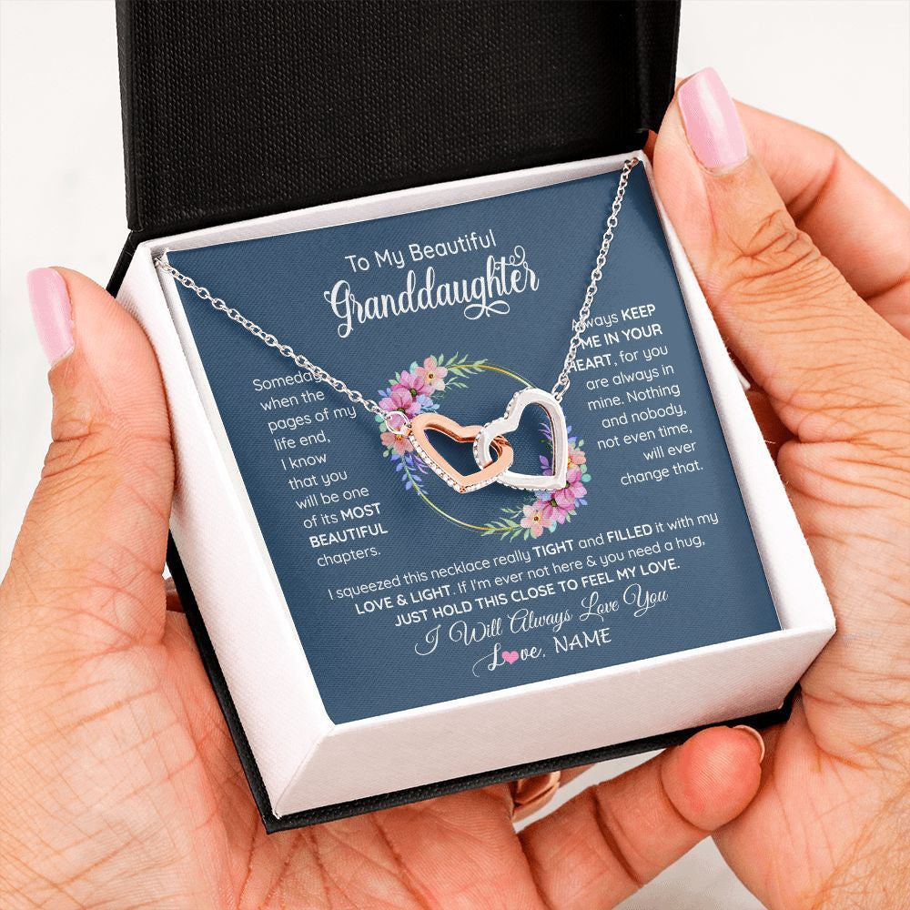 Personalized To My Beautiful Granddaughter Necklace From Grandma Someday When The Pages Granddaughter Birthday Christmas Customized Gift Box Message Card