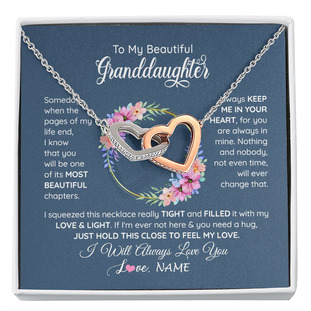Personalized To My Beautiful Granddaughter Necklace From Grandma Someday When The Pages Granddaughter Birthday Christmas Customized Gift Box Message Card