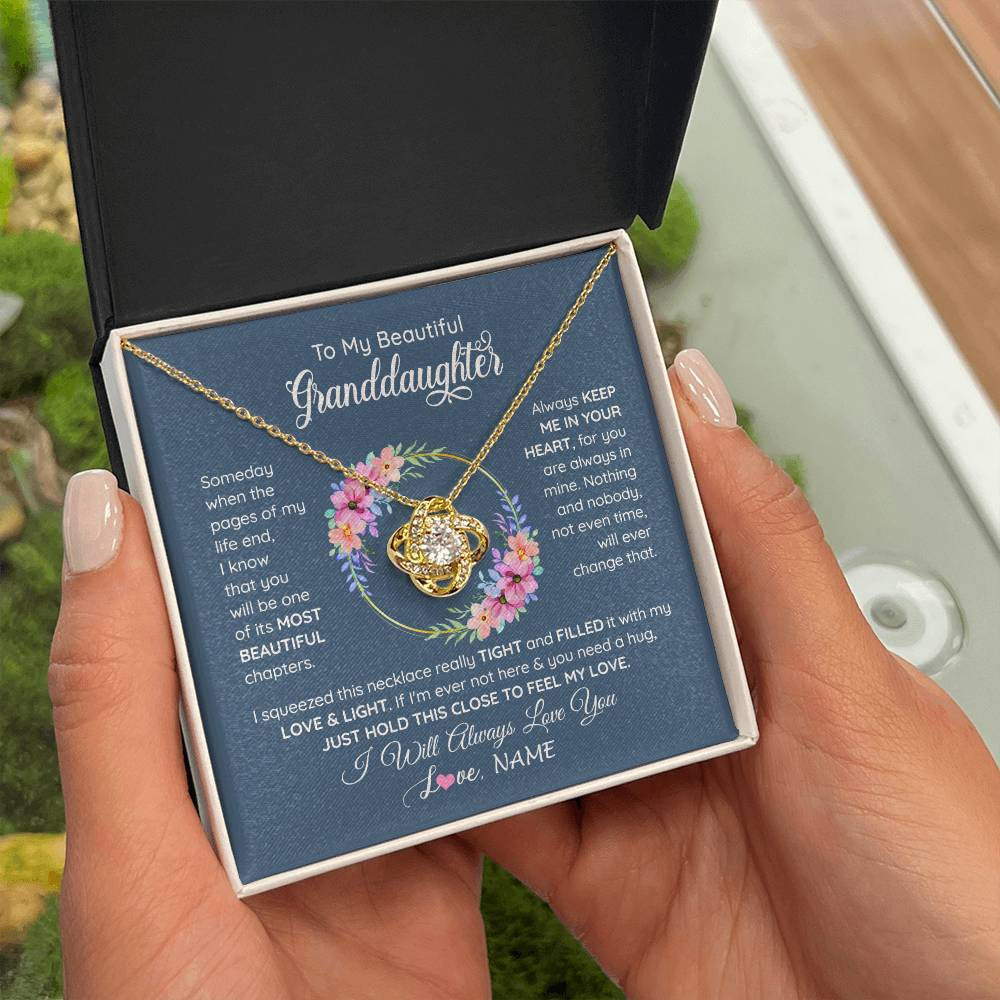 Personalized To My Beautiful Granddaughter Necklace From Grandma Someday When The Pages Granddaughter Birthday Christmas Customized Gift Box Message Card