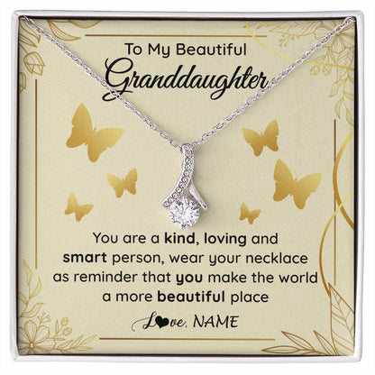 Personalized To My Beautiful Granddaughter Necklace From Grandma You Are A Kind Loving Granddaughter Birthday Christmas Customized Gift Box Message Card