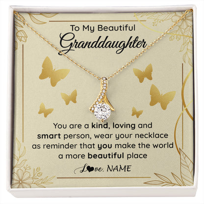 Personalized To My Beautiful Granddaughter Necklace From Grandma You Are A Kind Loving Granddaughter Birthday Christmas Customized Gift Box Message Card