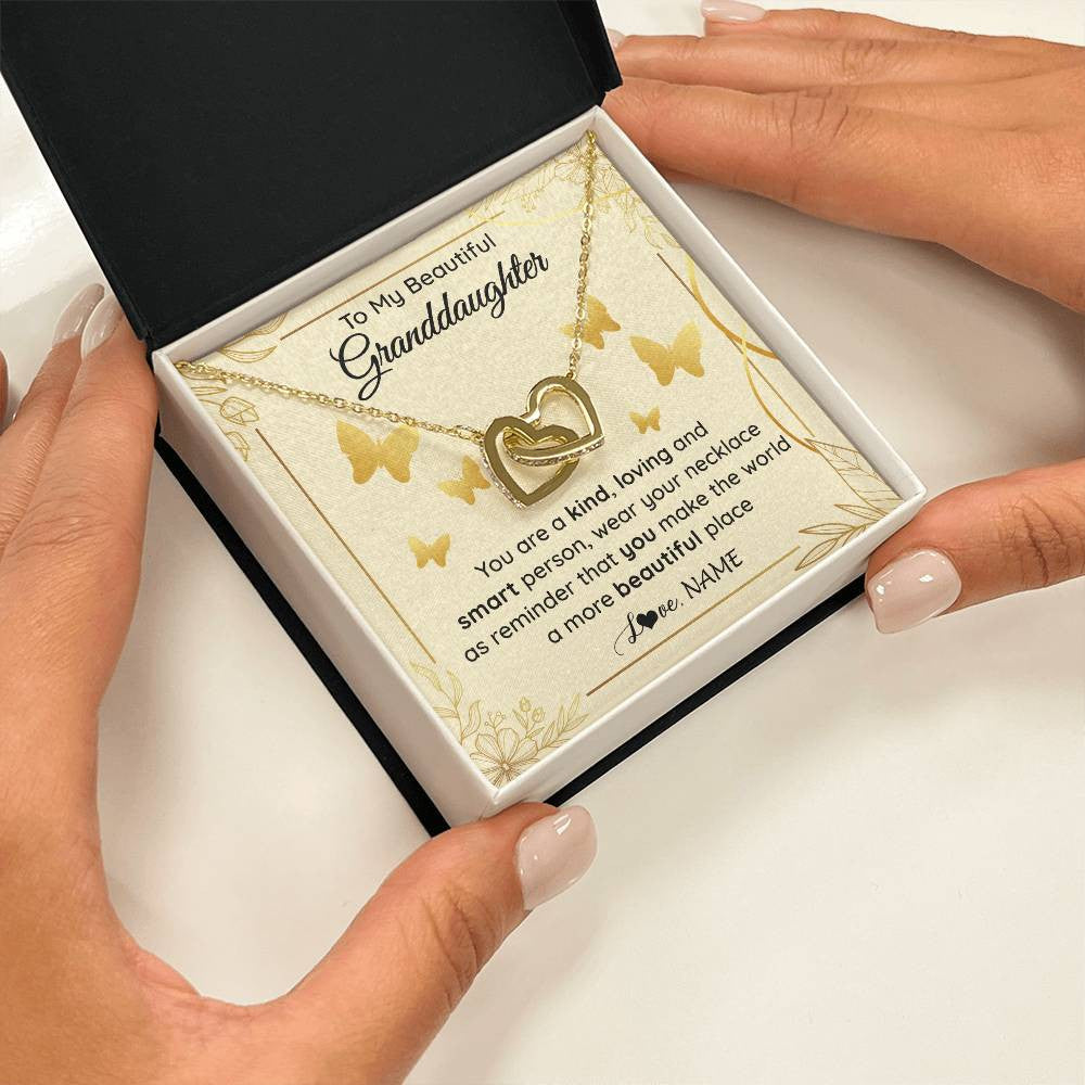 Personalized To My Beautiful Granddaughter Necklace From Grandma You Are A Kind Loving Granddaughter Birthday Christmas Customized Gift Box Message Card