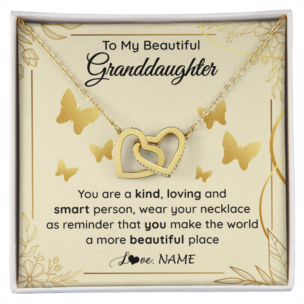 Personalized To My Beautiful Granddaughter Necklace From Grandma You Are A Kind Loving Granddaughter Birthday Christmas Customized Gift Box Message Card