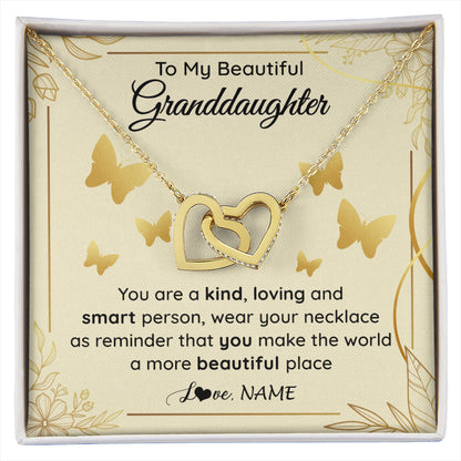 Personalized To My Beautiful Granddaughter Necklace From Grandma You Are A Kind Loving Granddaughter Birthday Christmas Customized Gift Box Message Card