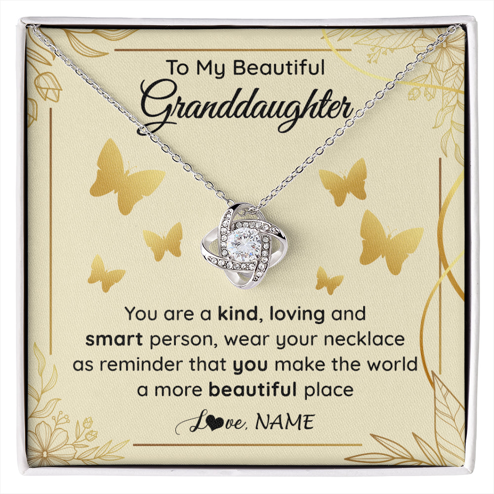 Personalized To My Beautiful Granddaughter Necklace From Grandma You Are A Kind Loving Granddaughter Birthday Christmas Customized Gift Box Message Card