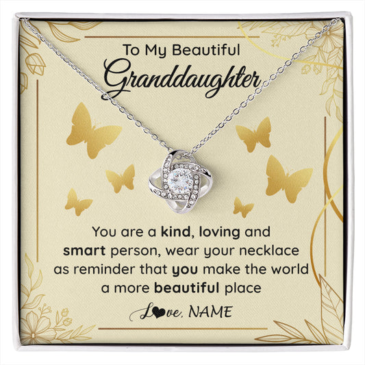 Personalized To My Beautiful Granddaughter Necklace From Grandma You Are A Kind Loving Granddaughter Birthday Christmas Customized Gift Box Message Card