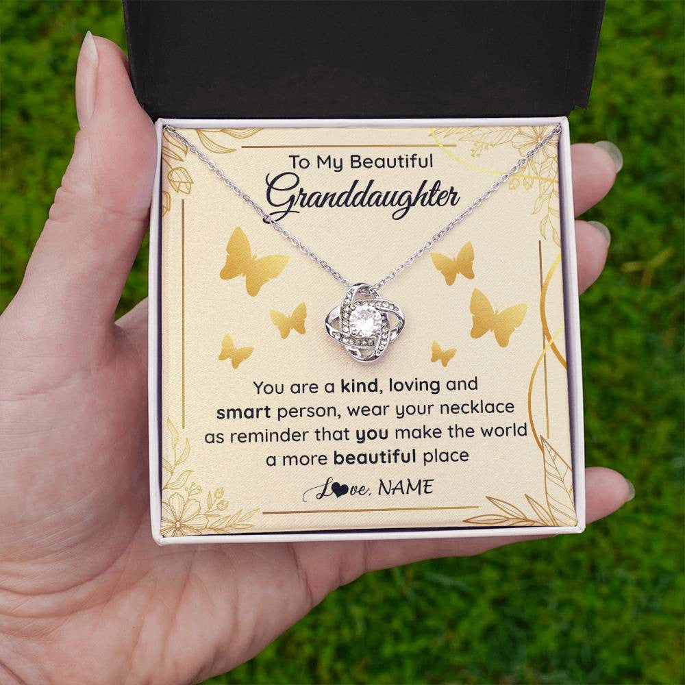 Personalized To My Beautiful Granddaughter Necklace From Grandma You Are A Kind Loving Granddaughter Birthday Christmas Customized Gift Box Message Card