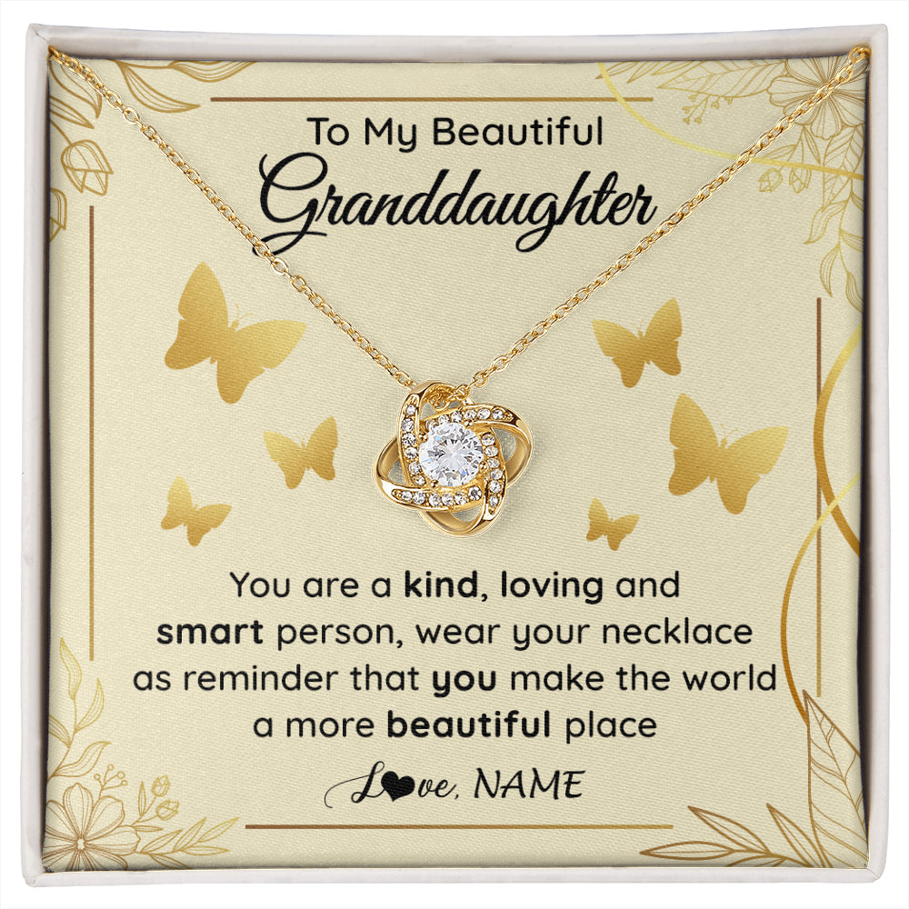 Personalized To My Beautiful Granddaughter Necklace From Grandma You Are A Kind Loving Granddaughter Birthday Christmas Customized Gift Box Message Card