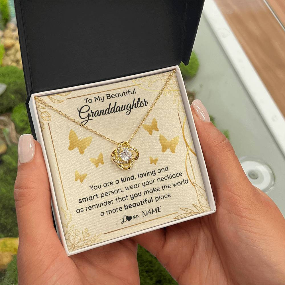 Personalized To My Beautiful Granddaughter Necklace From Grandma You Are A Kind Loving Granddaughter Birthday Christmas Customized Gift Box Message Card