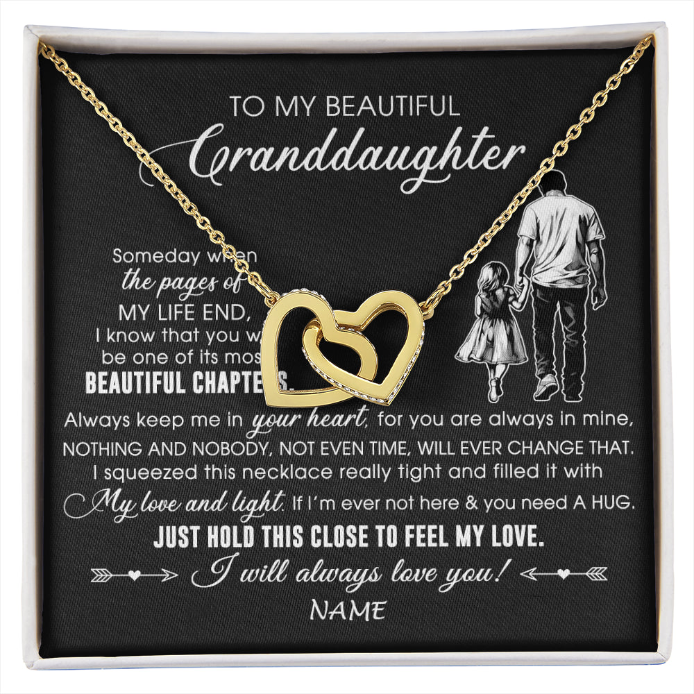 Personalized To My Beautiful Granddaughter Necklace From Grandpa Always Love You Granddaughter Birthday Graduation Christmas Customized Gift Box Message Card