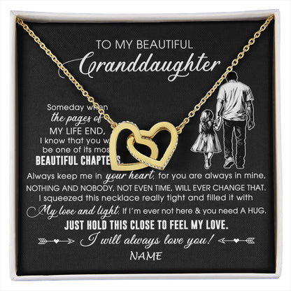 Personalized To My Beautiful Granddaughter Necklace From Grandpa Always Love You Granddaughter Birthday Graduation Christmas Customized Gift Box Message Card