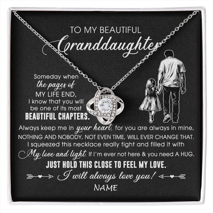 Personalized To My Beautiful Granddaughter Necklace From Grandpa Always Love You Granddaughter Birthday Graduation Christmas Customized Gift Box Message Card