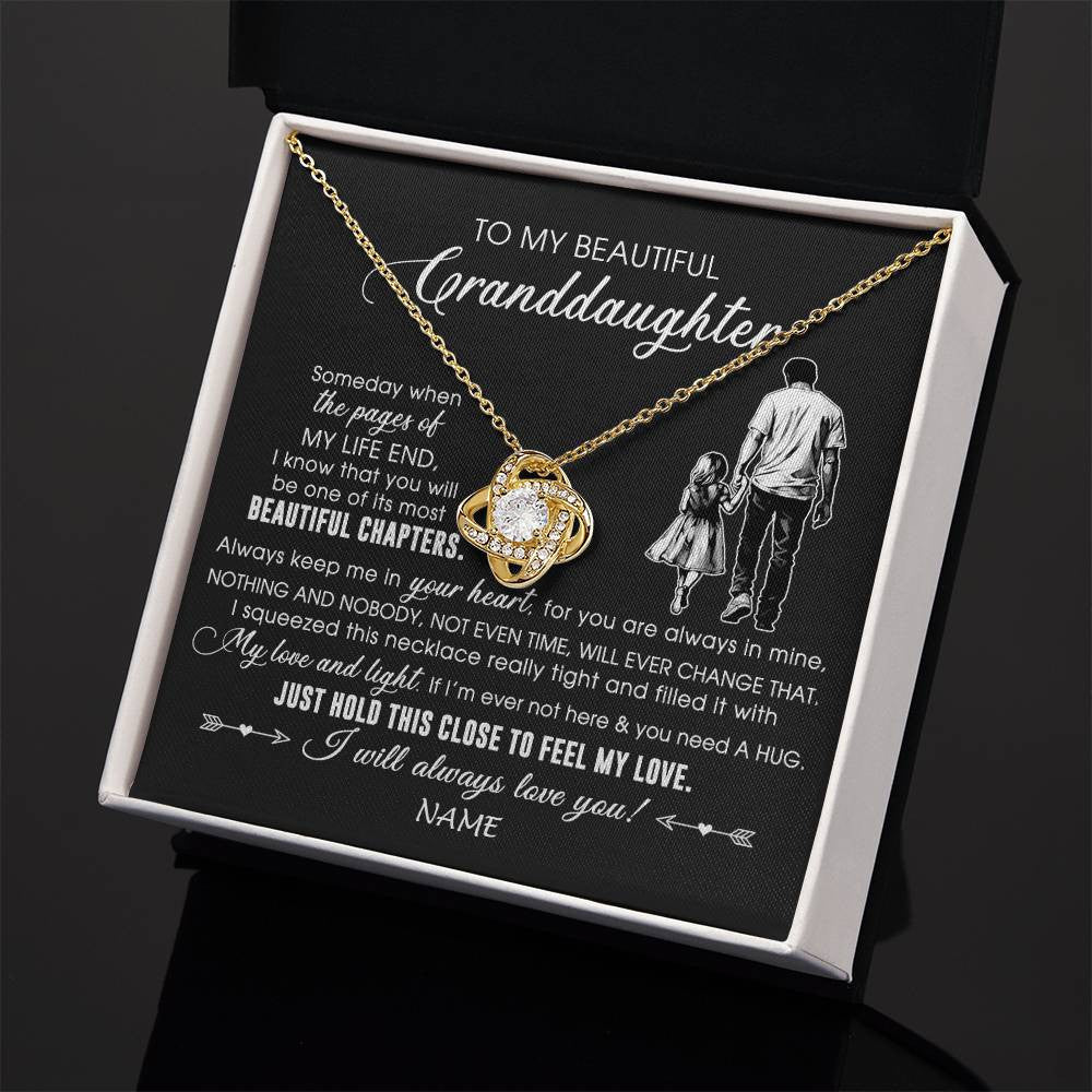 Personalized To My Beautiful Granddaughter Necklace From Grandpa Always Love You Granddaughter Birthday Graduation Christmas Customized Gift Box Message Card