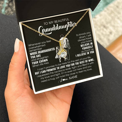 Personalized To My Beautiful Granddaughter Necklace From Grandpa Believe In Yourself Granddaughter Birthday Gifts Jewelry Christmas Customized Message Card