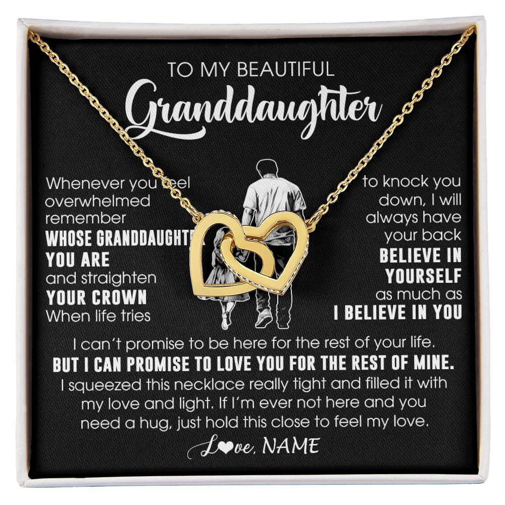 Personalized To My Beautiful Granddaughter Necklace From Grandpa Believe In Yourself Granddaughter Birthday Gifts Jewelry Christmas Customized Message Card