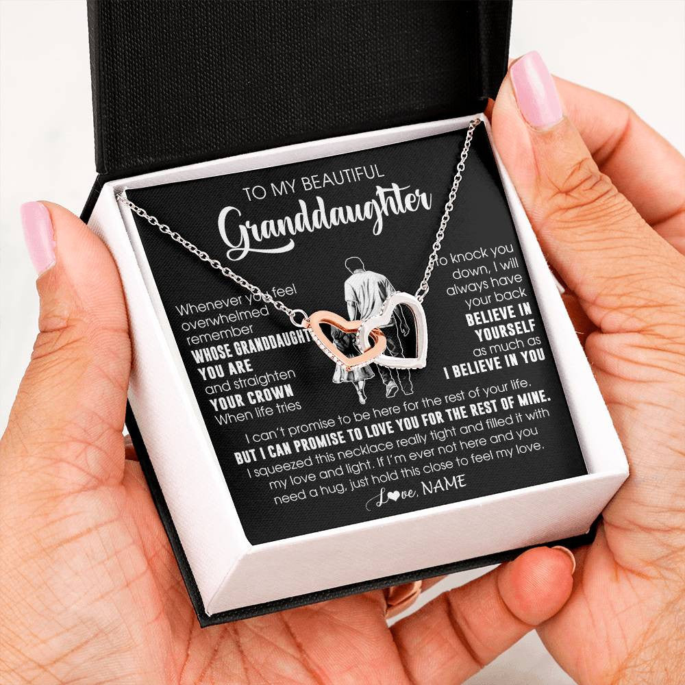 Personalized To My Beautiful Granddaughter Necklace From Grandpa Believe In Yourself Granddaughter Birthday Gifts Jewelry Christmas Customized Message Card