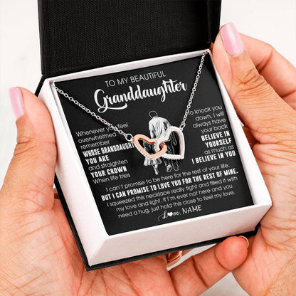 Personalized To My Beautiful Granddaughter Necklace From Grandpa Believe In Yourself Granddaughter Birthday Gifts Jewelry Christmas Customized Message Card