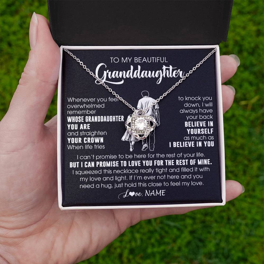 Personalized To My Beautiful Granddaughter Necklace From Grandpa Believe In Yourself Granddaughter Birthday Gifts Jewelry Christmas Customized Message Card